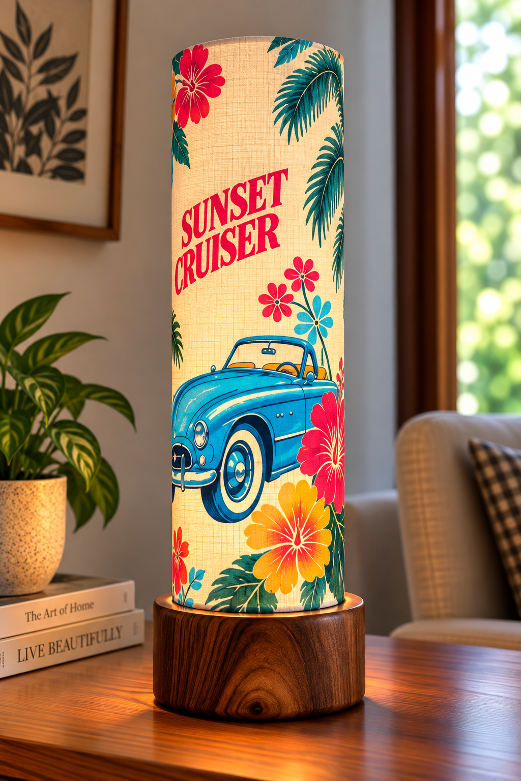 Hibiscus Highway Column Lamp