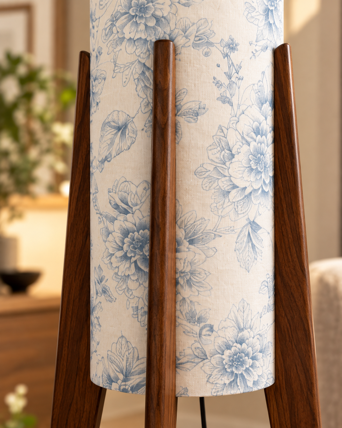 Blue Willow Tripod Floor Lamp