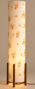 Sunlit Meadow Floral Wooden Floor Lamp