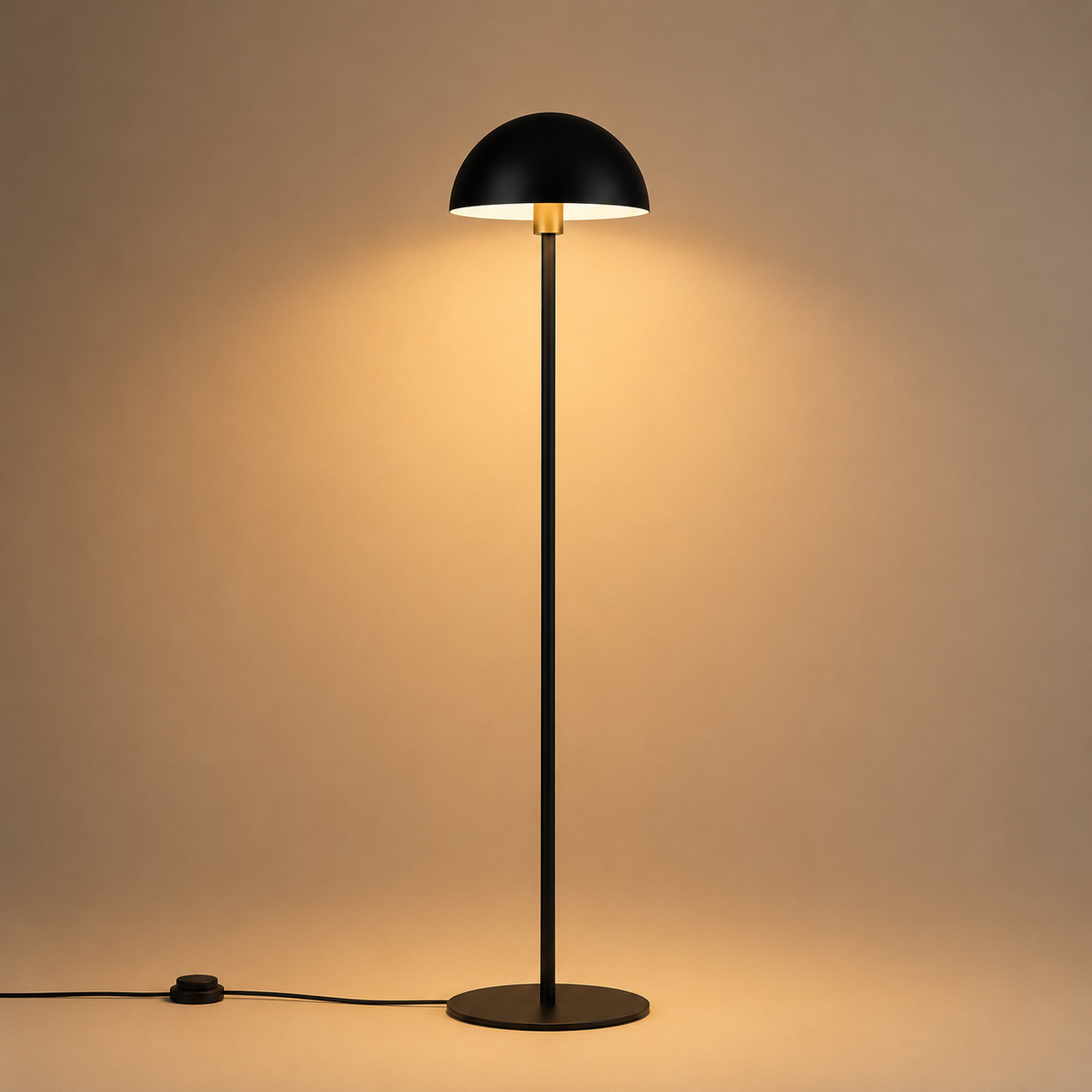 Matte Black Floor Lamp for Living Room