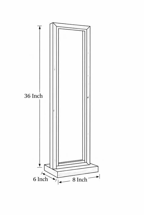 Slim LED Wooden Corner Floor Lamp with Warm White Ambient Light