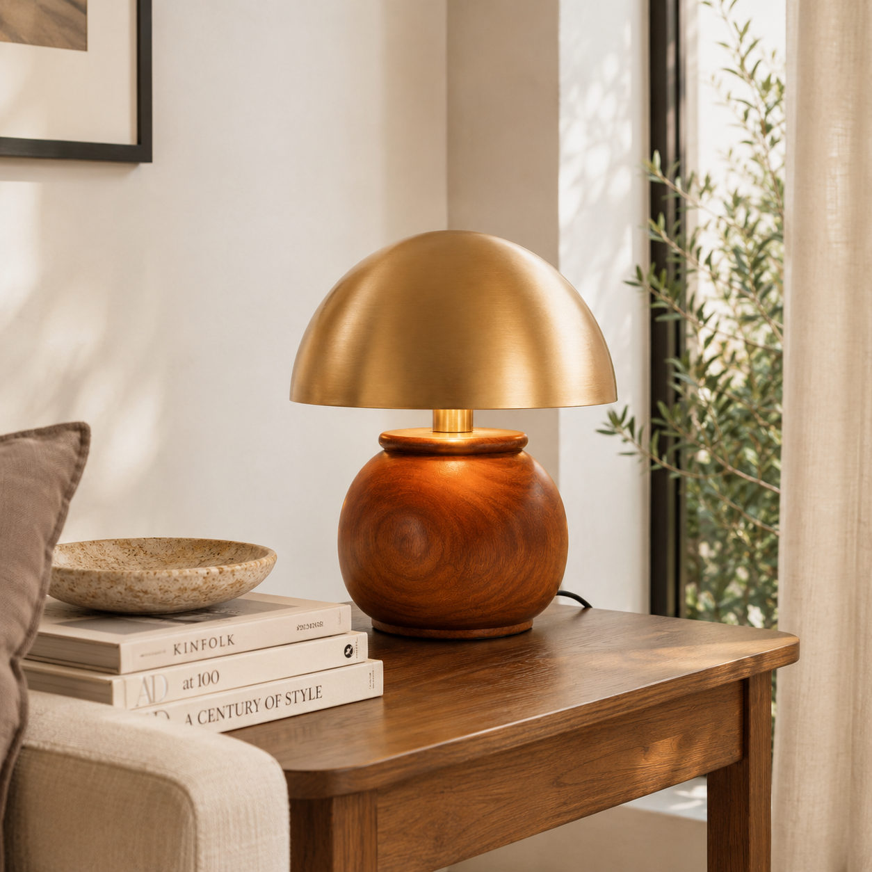 Mushroom Bedside Lamp with Warm Ambient Light