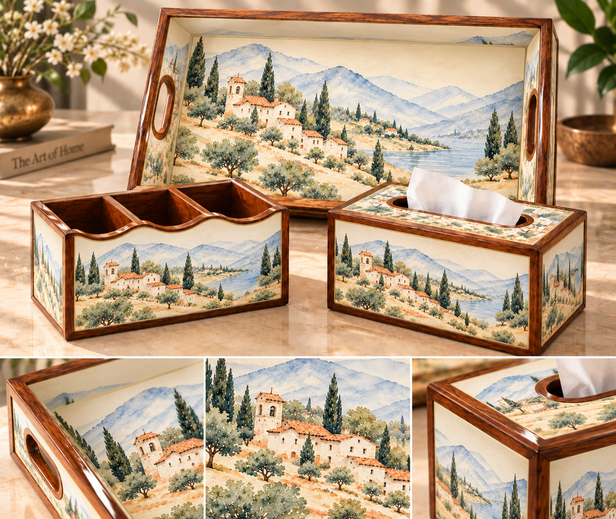 Lakeside Tuscany 3-Piece Tabletop Organizer Set