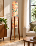 Marbella Abstract Marble Tripod Floor Lamp