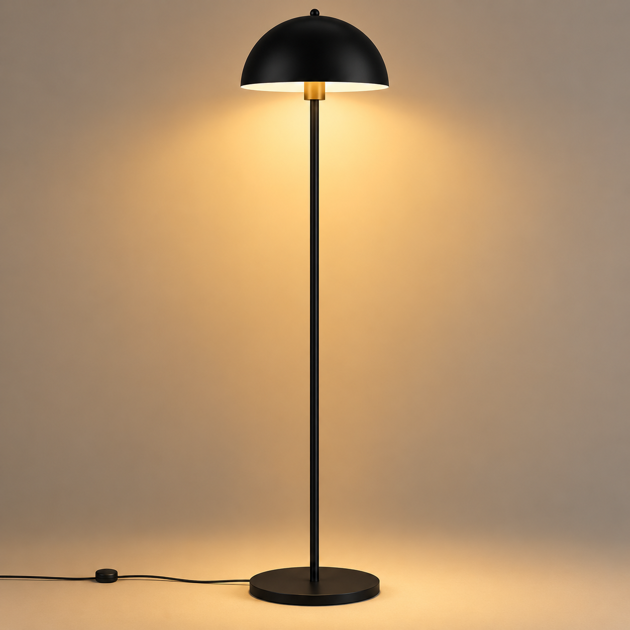 Matte Black Floor Lamp for Living Room