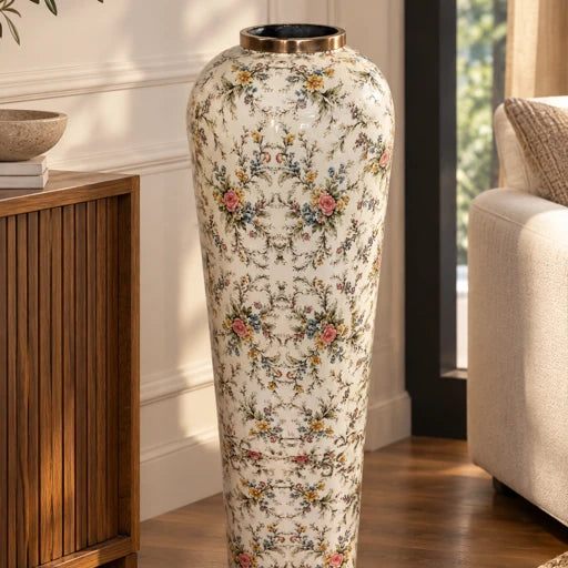 Rosevine Tall Decorative Vase
