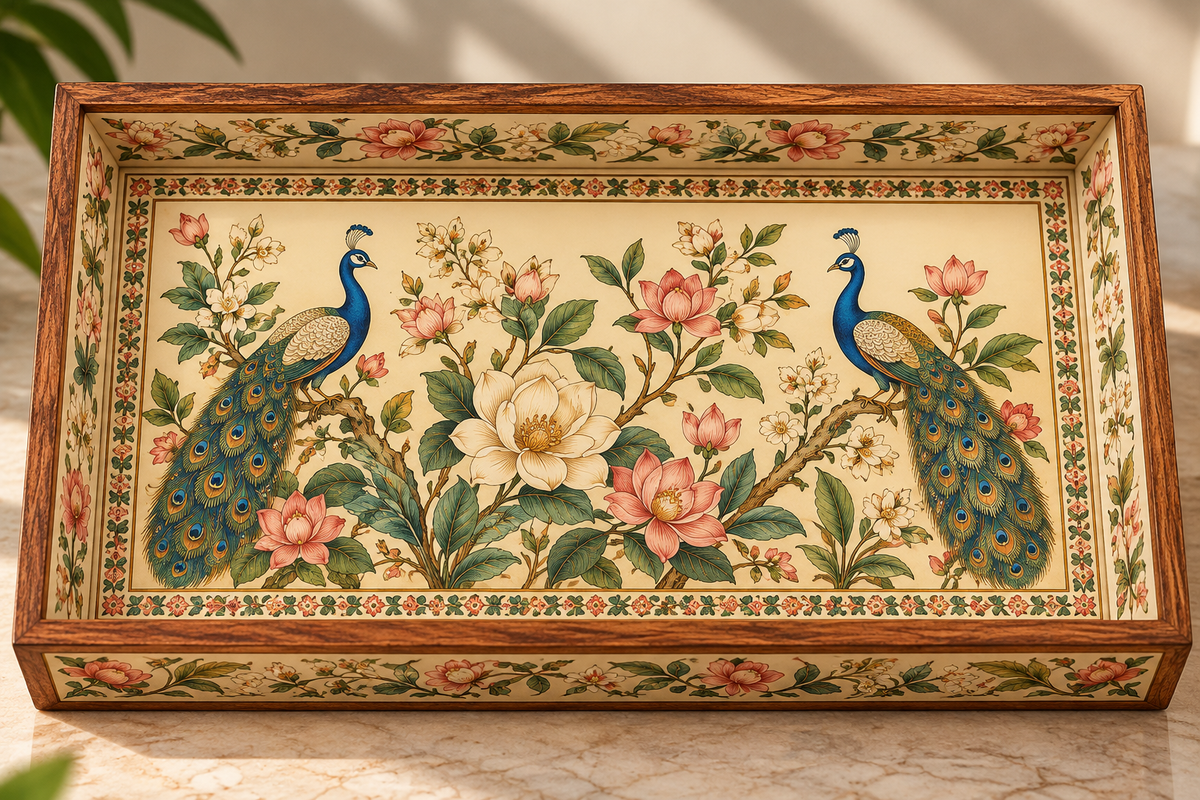 Peacock Garden 3-Piece Home Décor Organizer Set