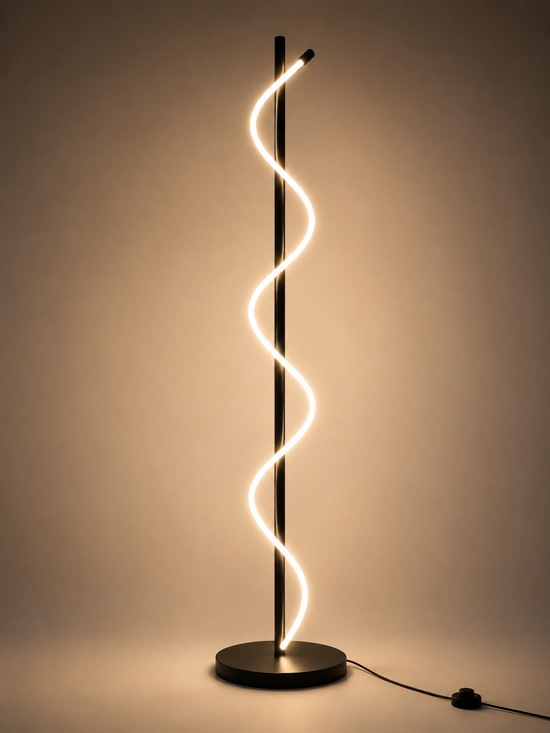Modern LED Floor Lamp with Contemporary Spiral Design