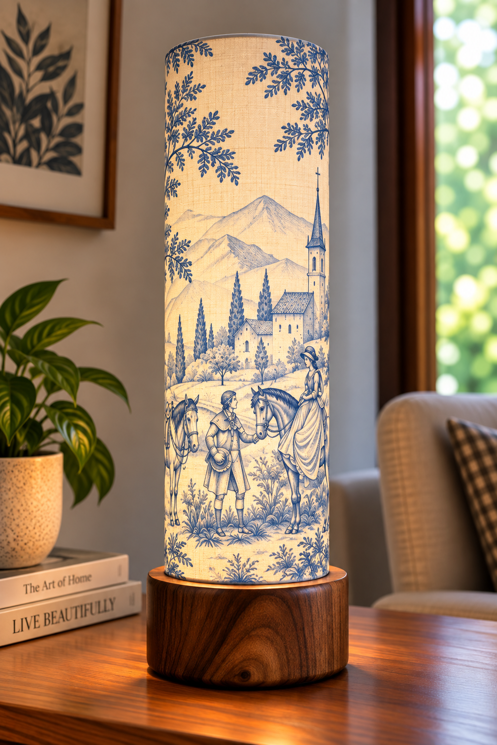 Pastoral Journey Pedestal Lamp