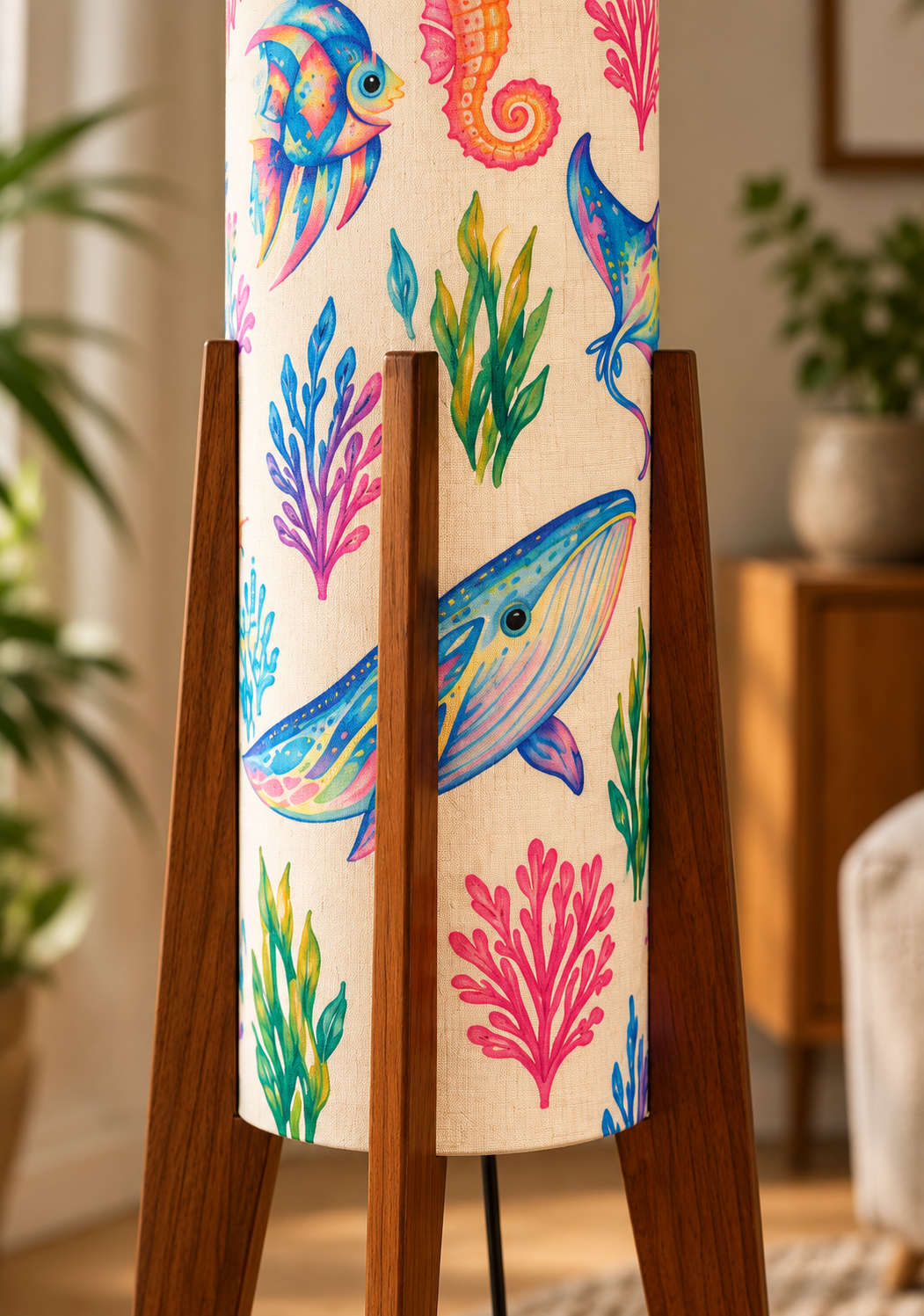 Coral Voyage Tripod Floor Lamp