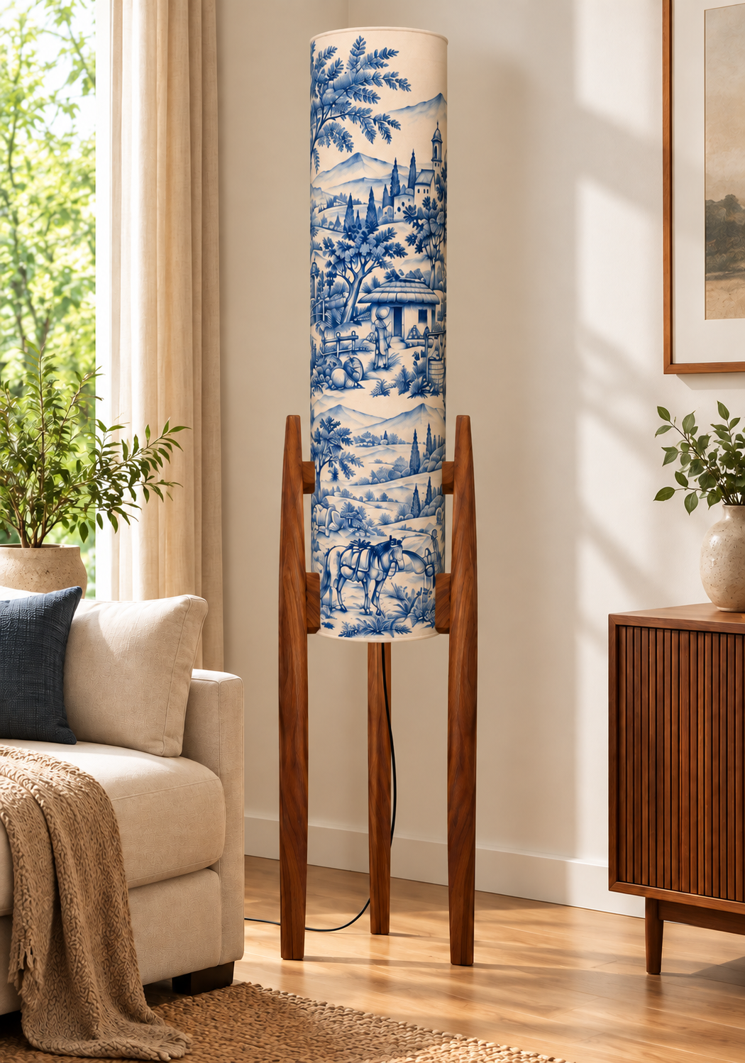 Blue Countryside Tale Floor Lamp
