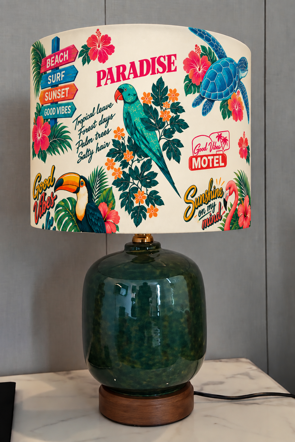 Paradise Escape Pedestal Table Lamp
