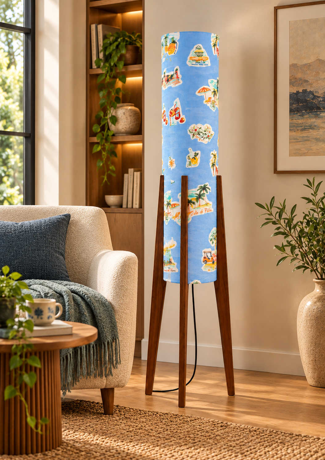 Azure Voyage Tripod Floor Lamp