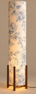 Indigo Garden Floral Wooden Floor Lamp