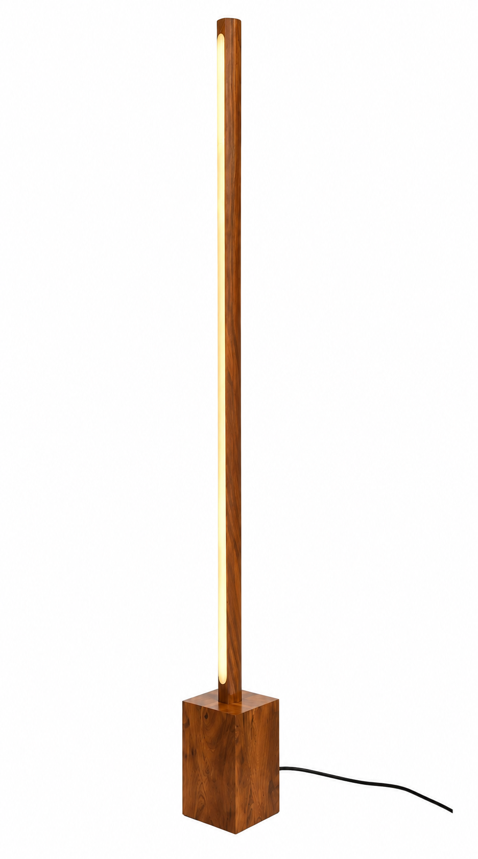 Modern Wooden Base Floor Lamp for Living Room & Bedroom
