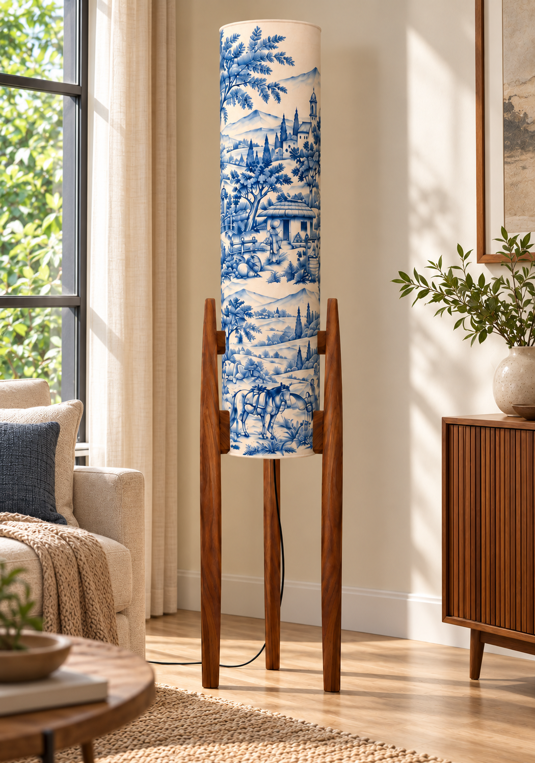 Blue Countryside Tale Floor Lamp